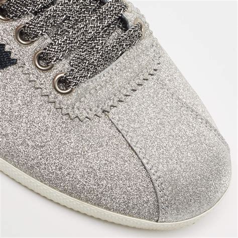 gucci silver glitter web bambi sneakers gucci|colorful Gucci shoes.